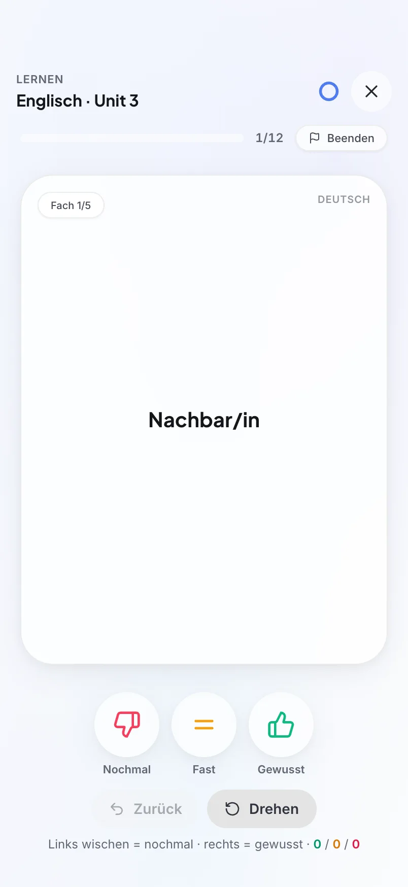 schoolr App: Aufdecken