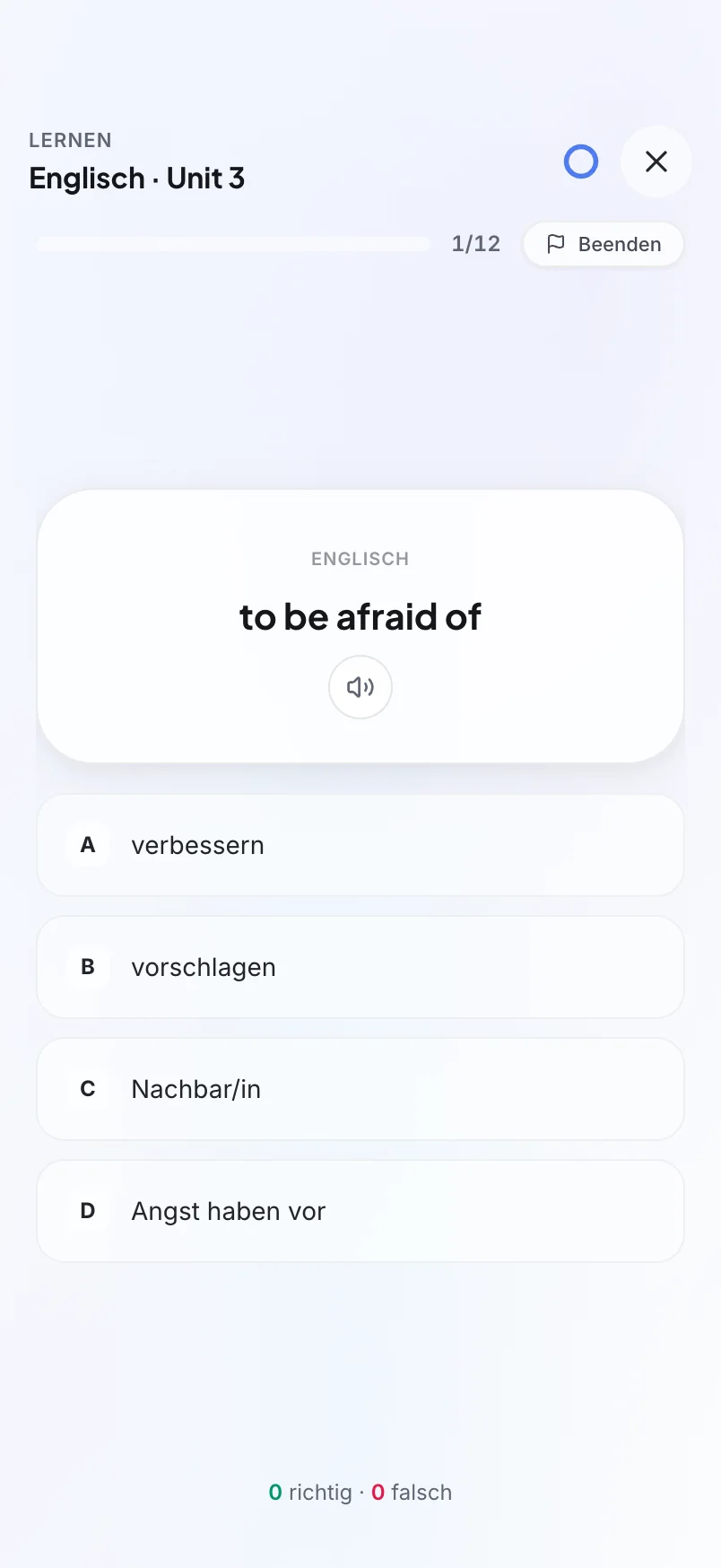 schoolr App: Quiz